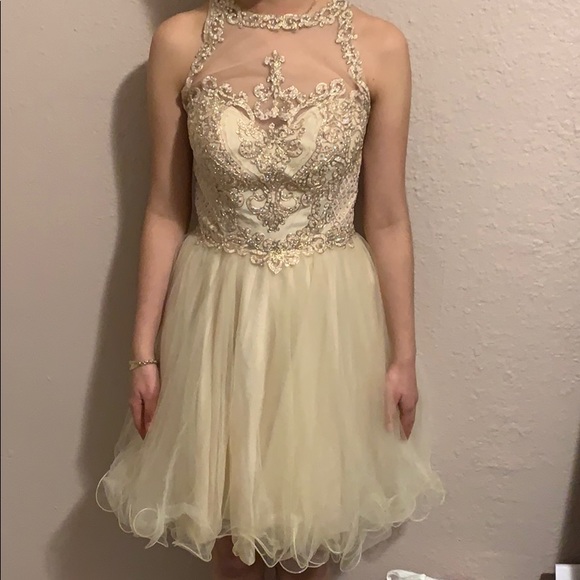Beige Formal Dress - Picture 1 of 5